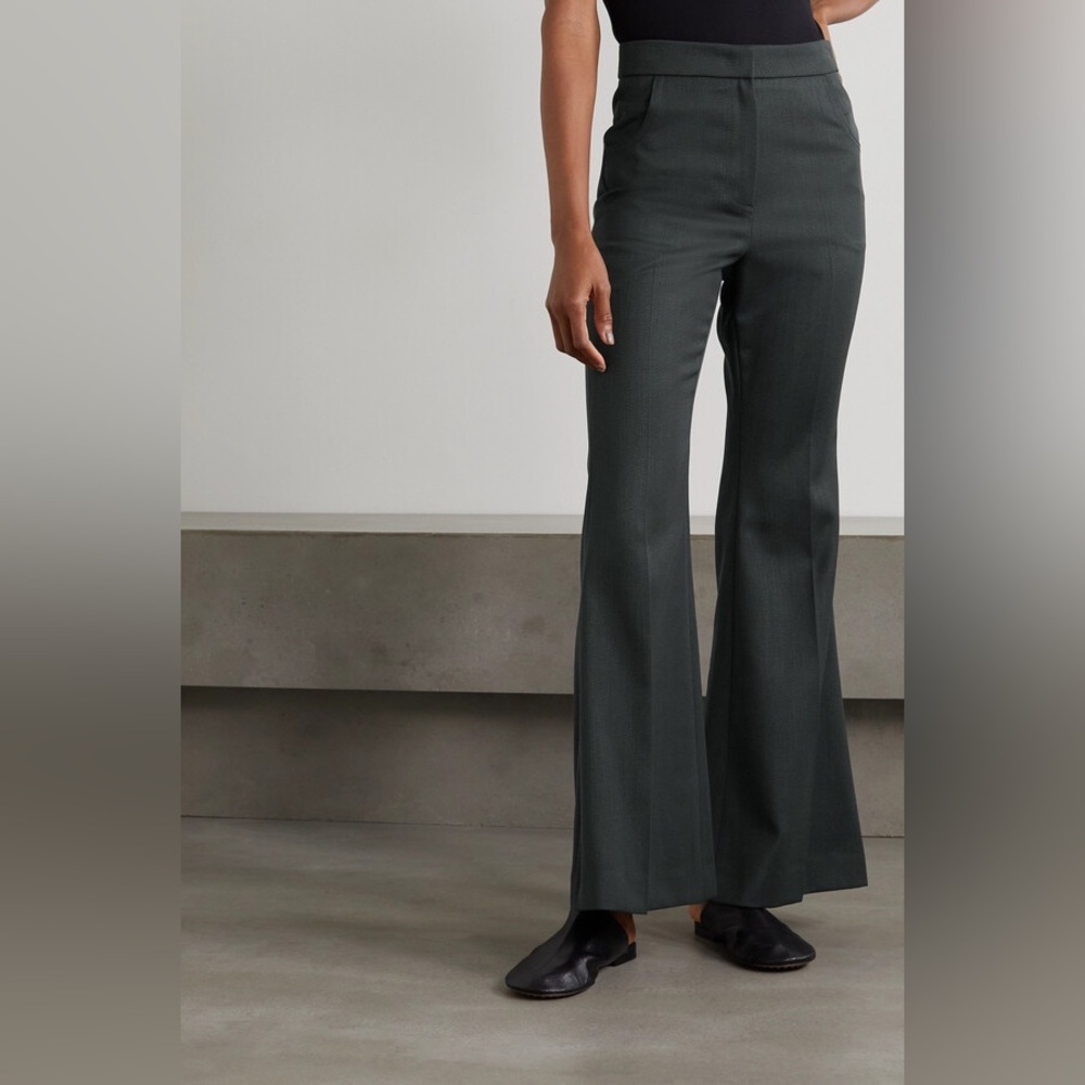 LVIR gray wool blend flared pants